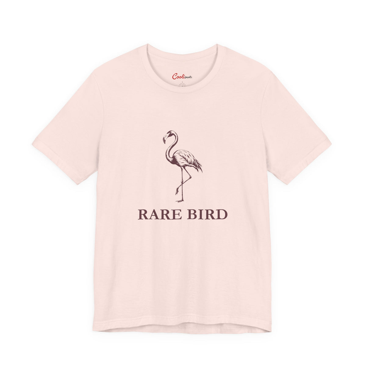 RARE BIRD — Soft Pink Bella+Canvas 3001, accurate supplier front view