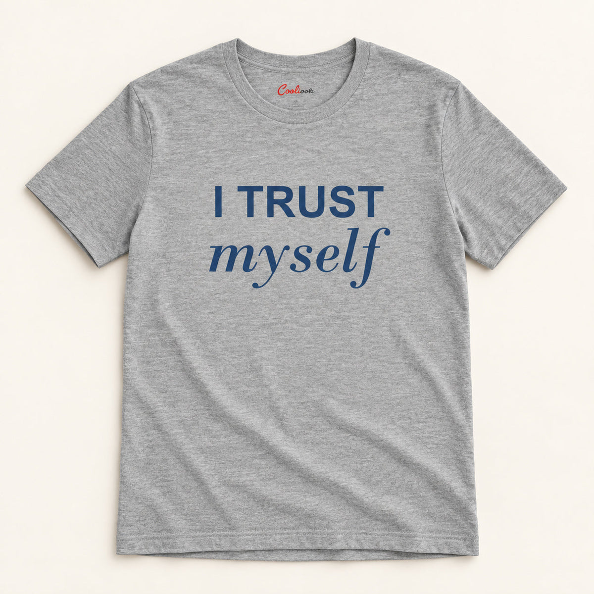 I Trust Myself affirmation tee in Athletic Heather.