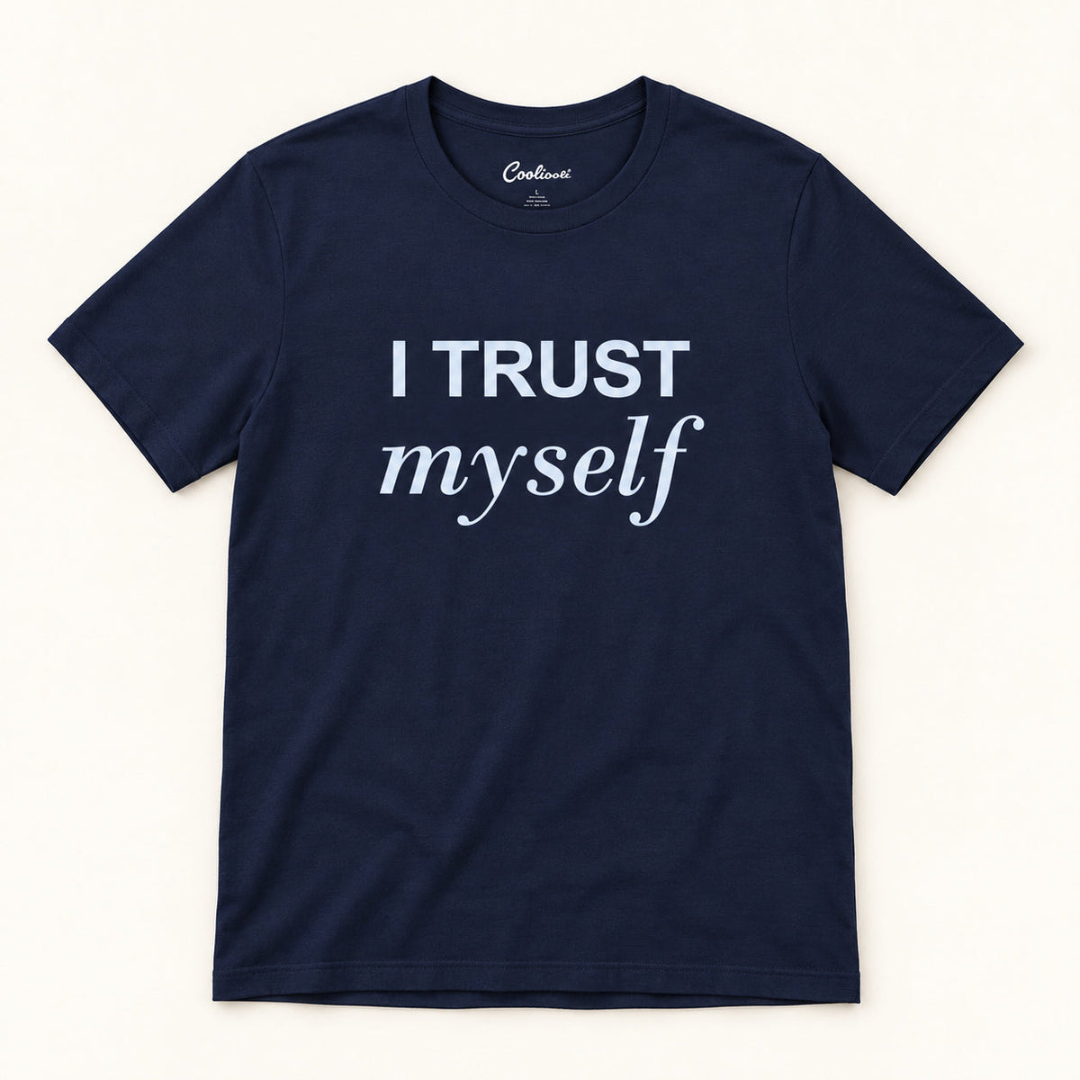 I Trust Myself affirmation tee in Navy.