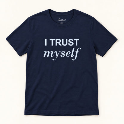I Trust Myself affirmation tee in Navy.