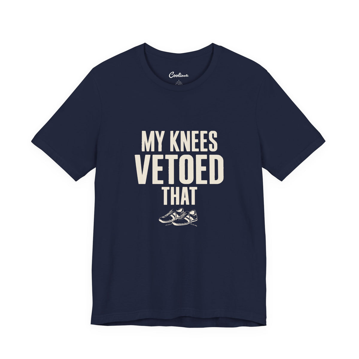 My Knees Vetoed That t-shirt in a dark colourway, printed to order unisex tee available S to 3XL