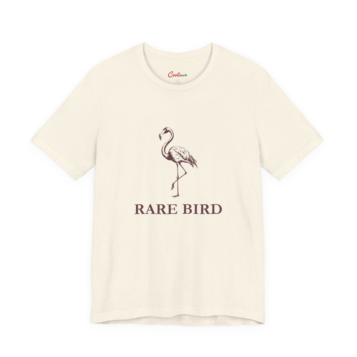 RARE BIRD — Natural Bella+Canvas 3001, accurate supplier front view