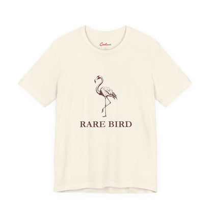 RARE BIRD — Natural Bella+Canvas 3001, accurate supplier front view