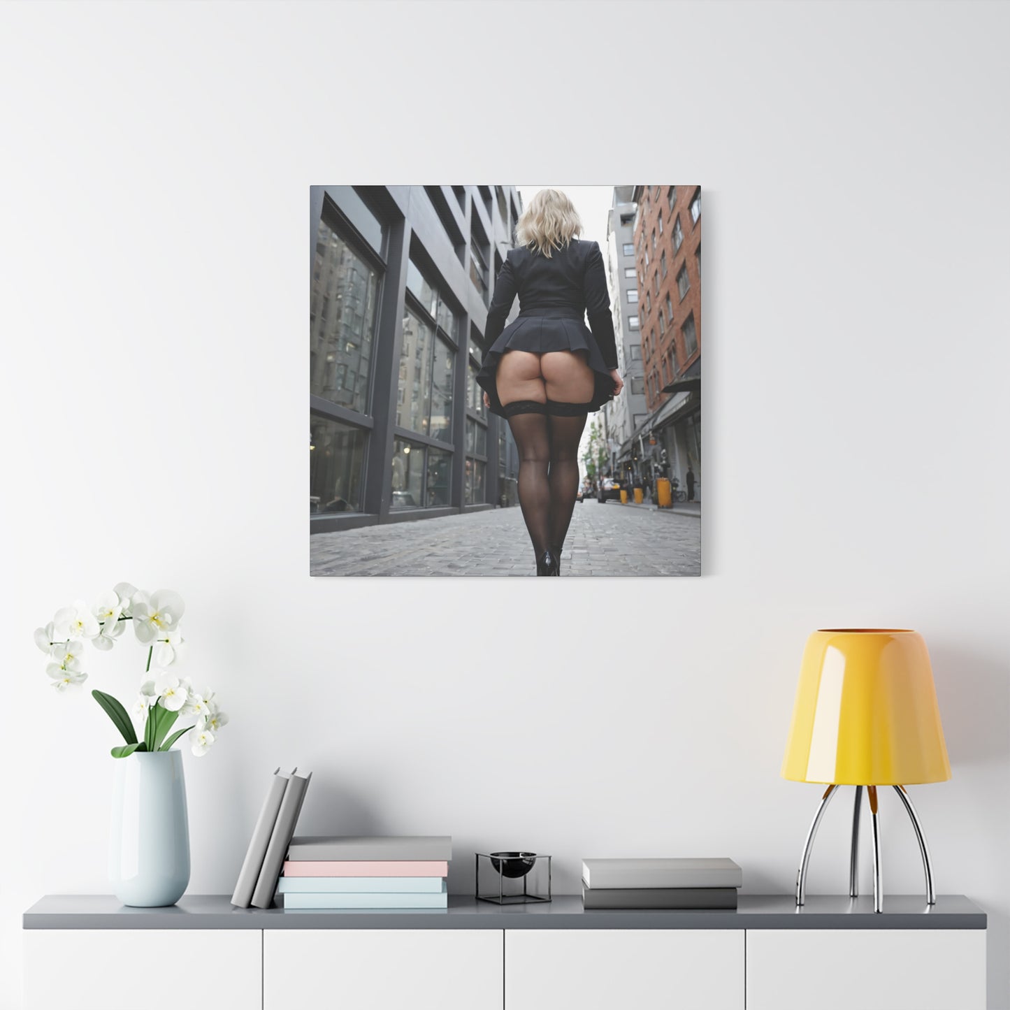 HayleyJane Cox Walking in City Street, View From Behind