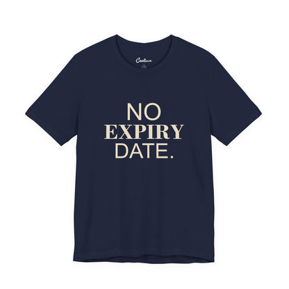 NO EXPIRY DATE. Bella+Canvas 3001 T-shirt — Navy, accurate supplier front flat lay