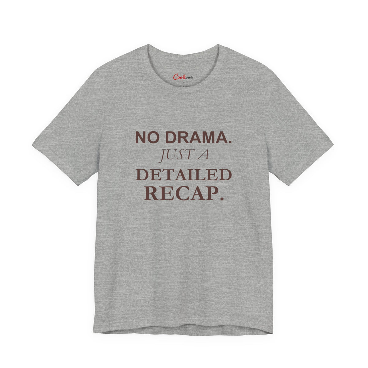 NO DRAMA. JUST A DETAILED RECAP. — Athletic Heather Bella+Canvas 3001, accurate supplier front view