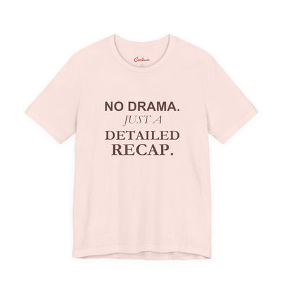 NO DRAMA. JUST A DETAILED RECAP. — Soft Pink Bella+Canvas 3001, accurate supplier front view