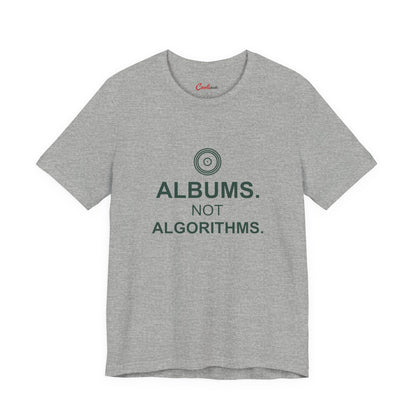 ALBUMS. NOT ALGORITHMS. — Athletic Heather Bella+Canvas 3001, accurate supplier front view