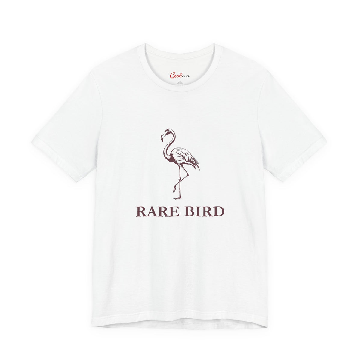 RARE BIRD — White Bella+Canvas 3001, accurate supplier front view