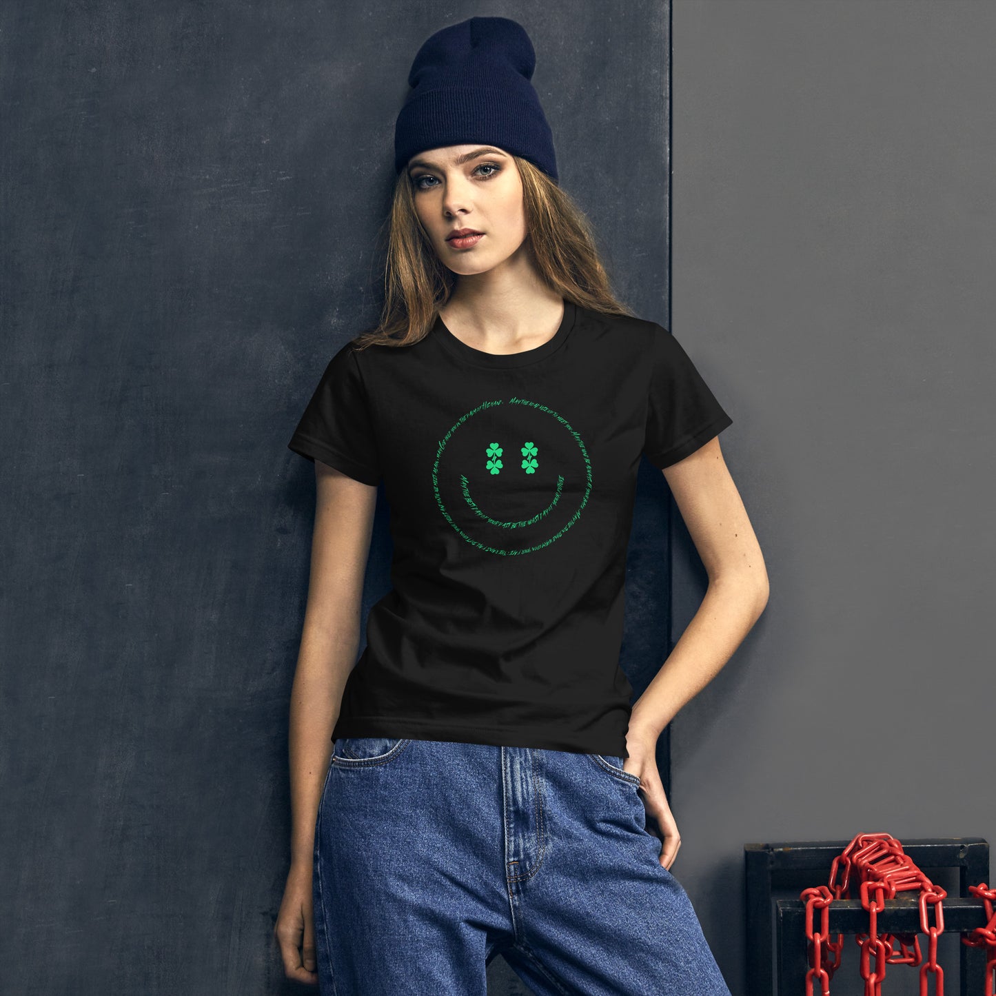Lucky Clover Smiley St Patrick's Day Tee