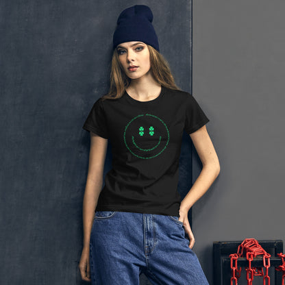 Lucky Clover Smiley St Patrick's Day Tee