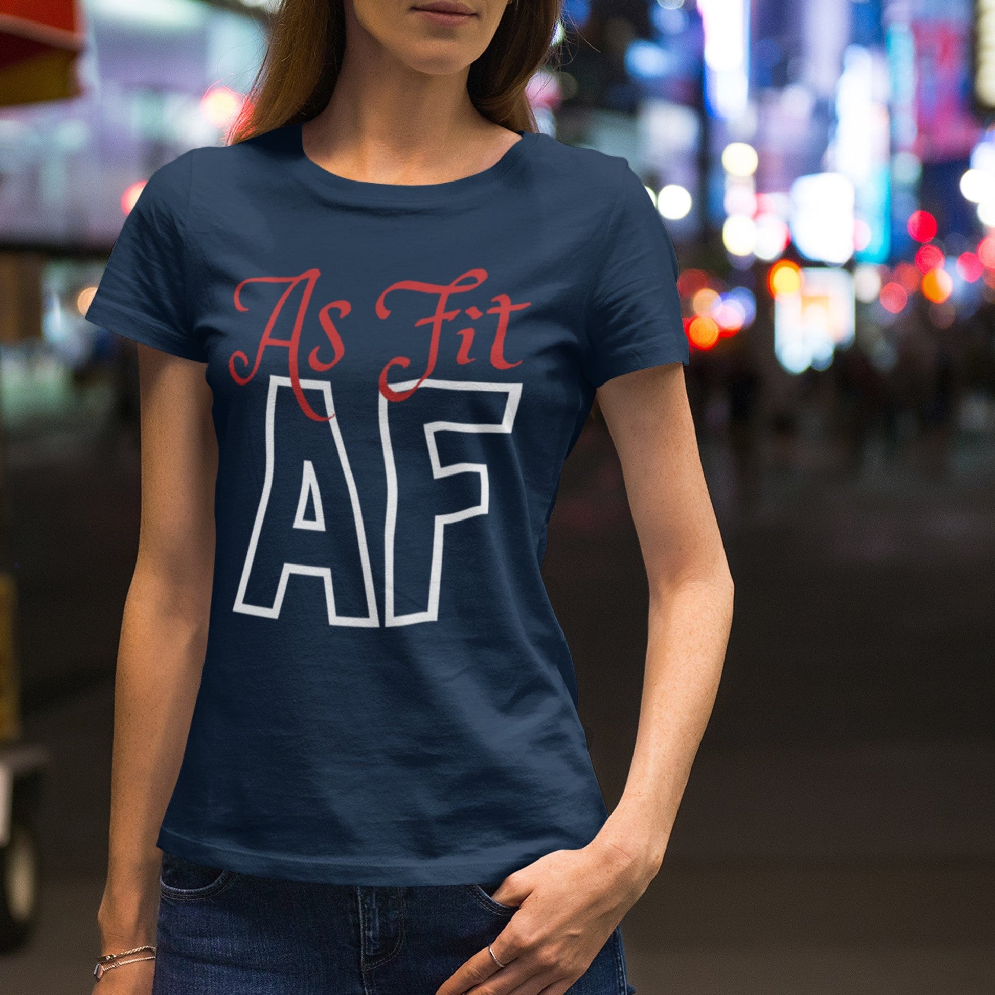 "As Fit AF" Sassy Slogan Tee - Cooliooli T-Shirt