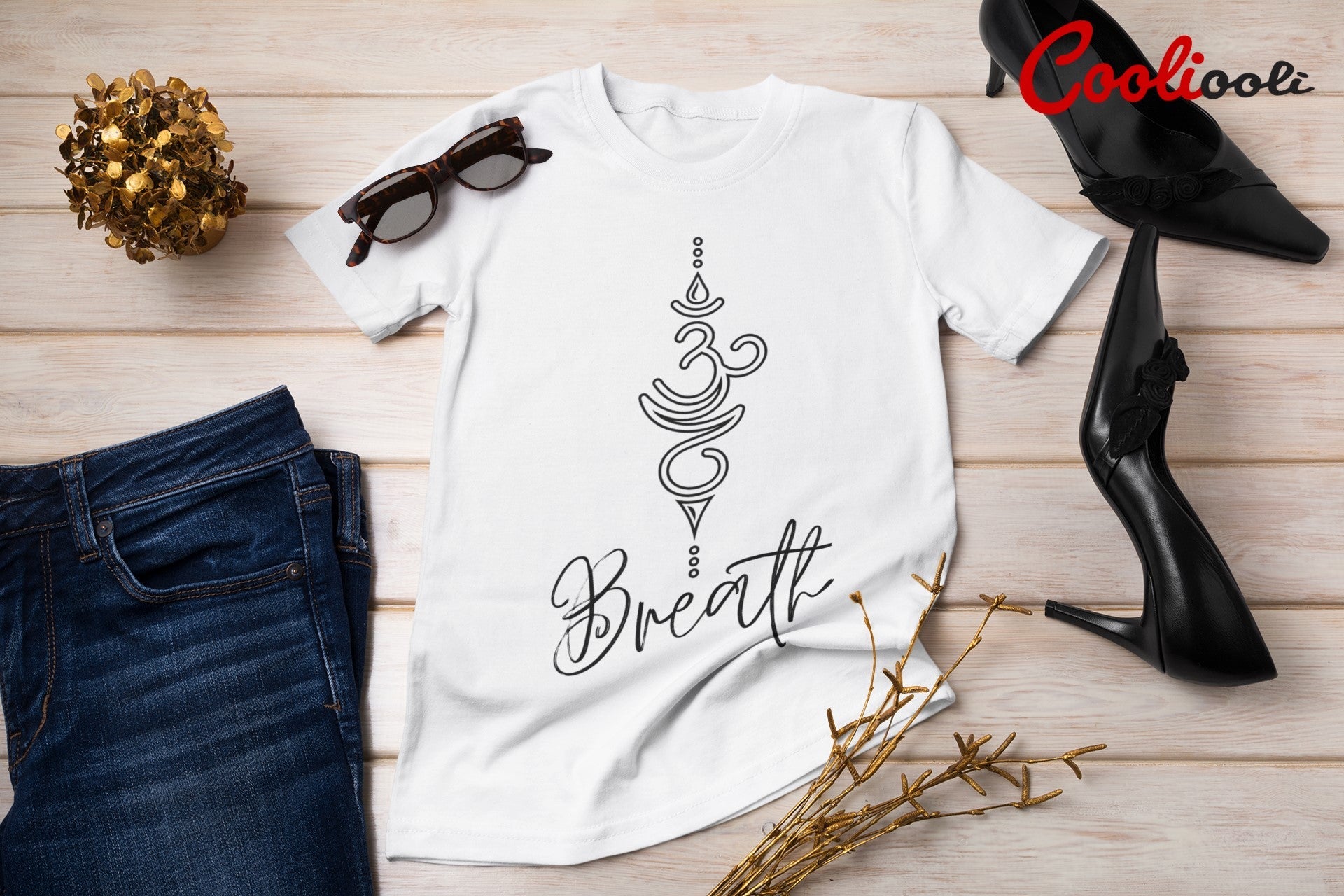 Breathe Symbol Spiritual T-Shirt - Cooliooli T-Shirt