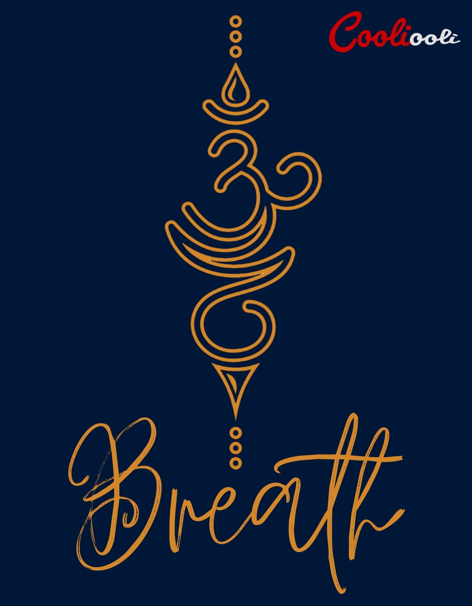 Breathe Symbol Spiritual T-Shirt - Cooliooli T-Shirt