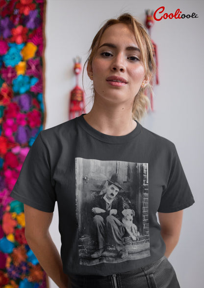 Charlie Chaplin "A Dog's Life" Movie Still Tee - Cooliooli T-Shirt