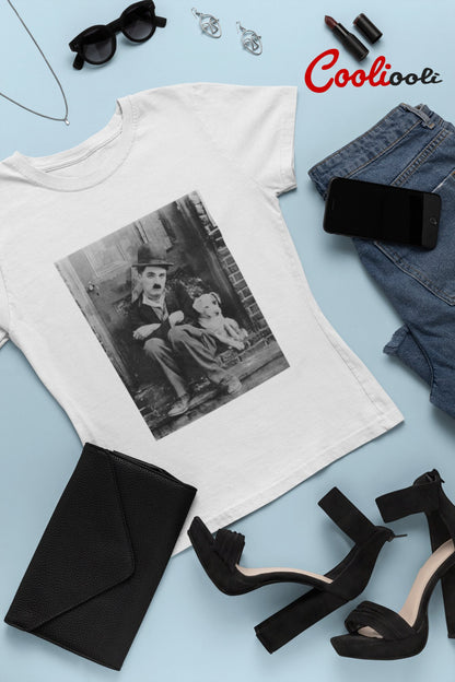 Charlie Chaplin "A Dog's Life" Movie Still Tee - Cooliooli T-Shirt