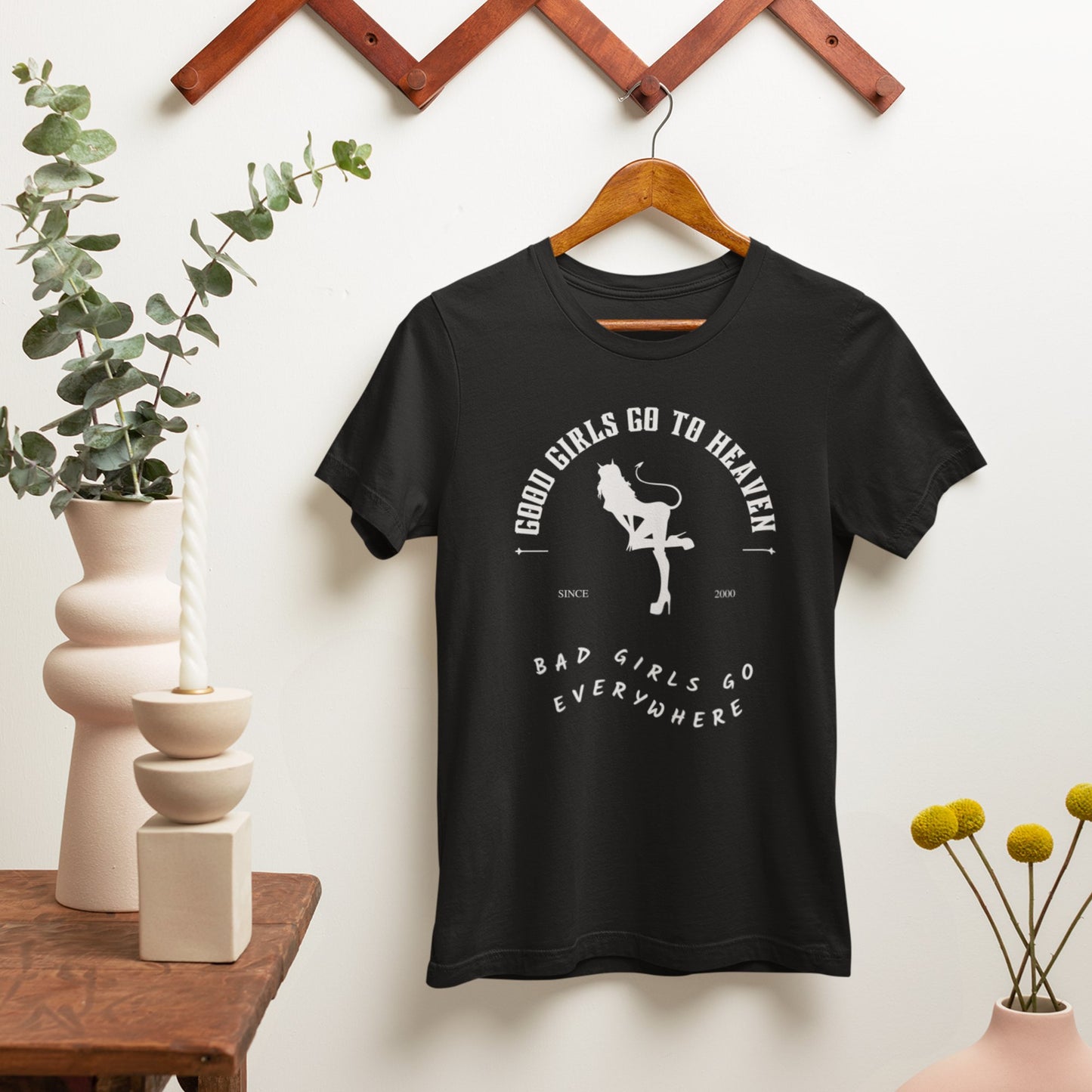 "Good Girls Go To Heaven" Graphic Tee - Cooliooli T-Shirt