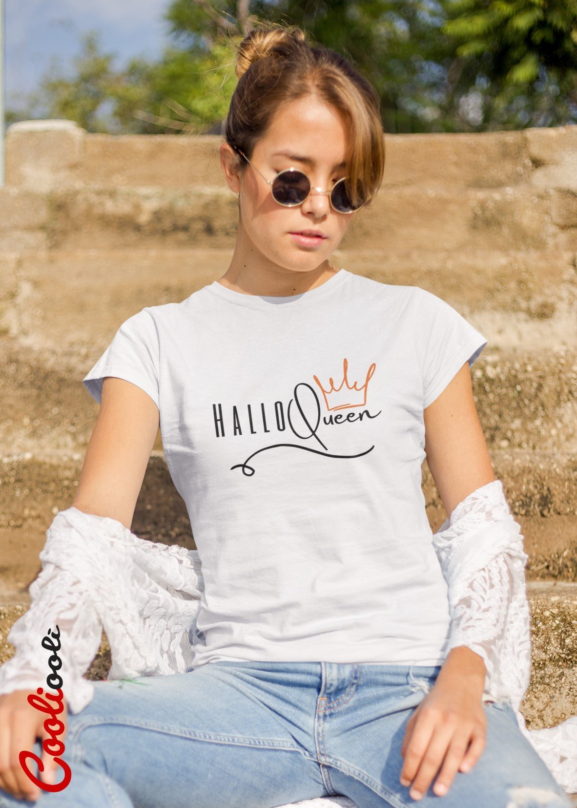 HalloQueen Halloween Graphic Tee - Cooliooli T-Shirt