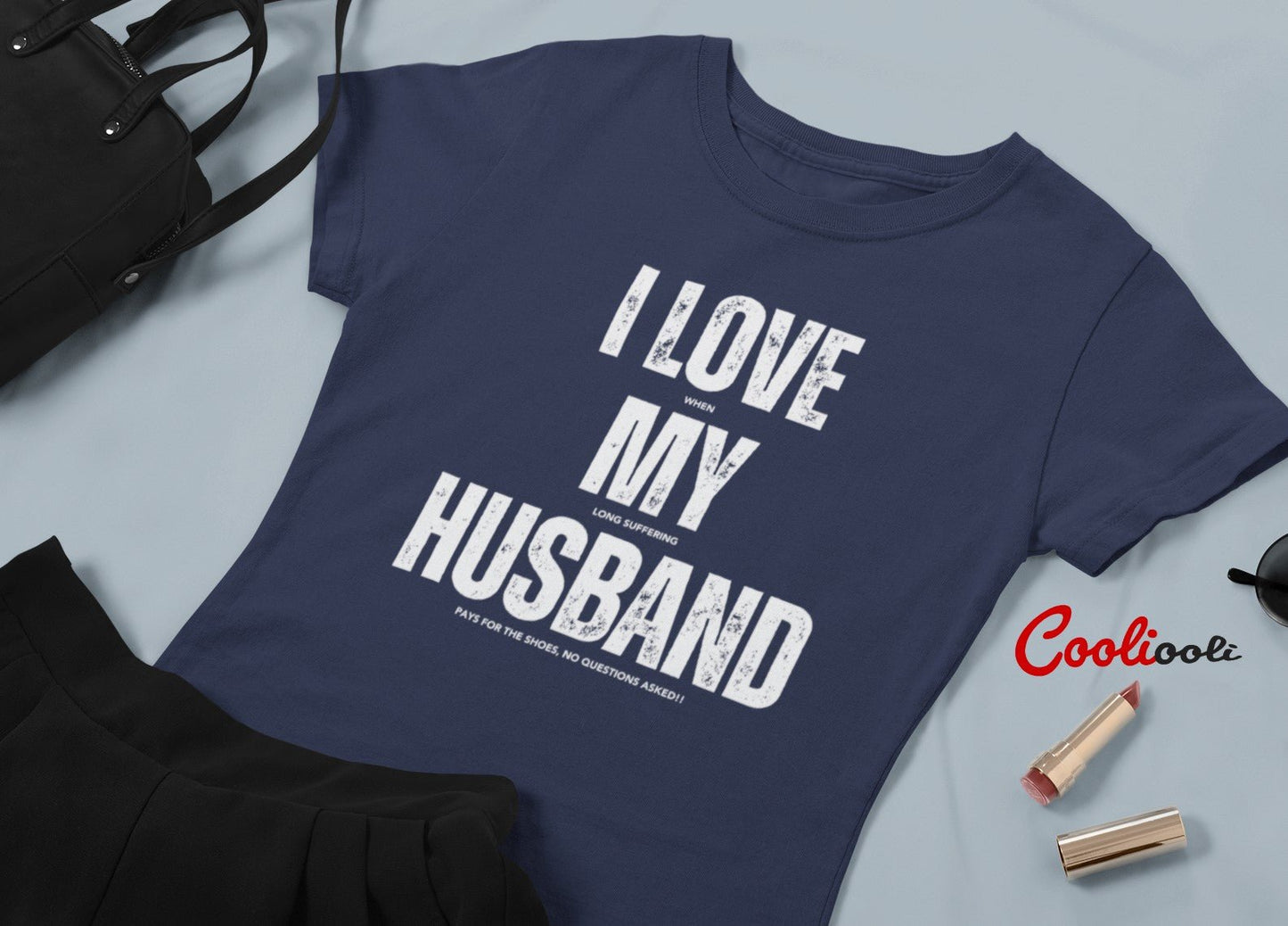 "I Love My Husband" Loving Message Tee - Cooliooli T-Shirt