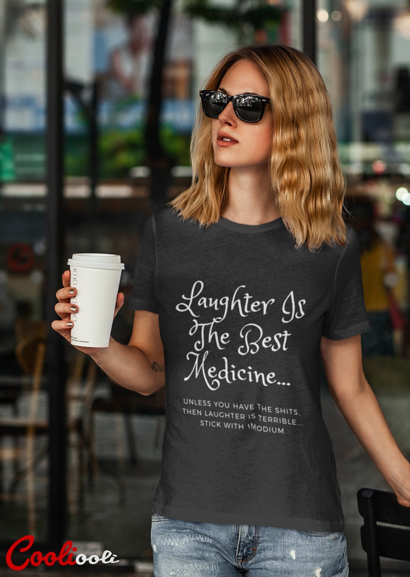 "Laughter is the Best Medicine" Humorous T-Shirt - Cooliooli T-Shirt