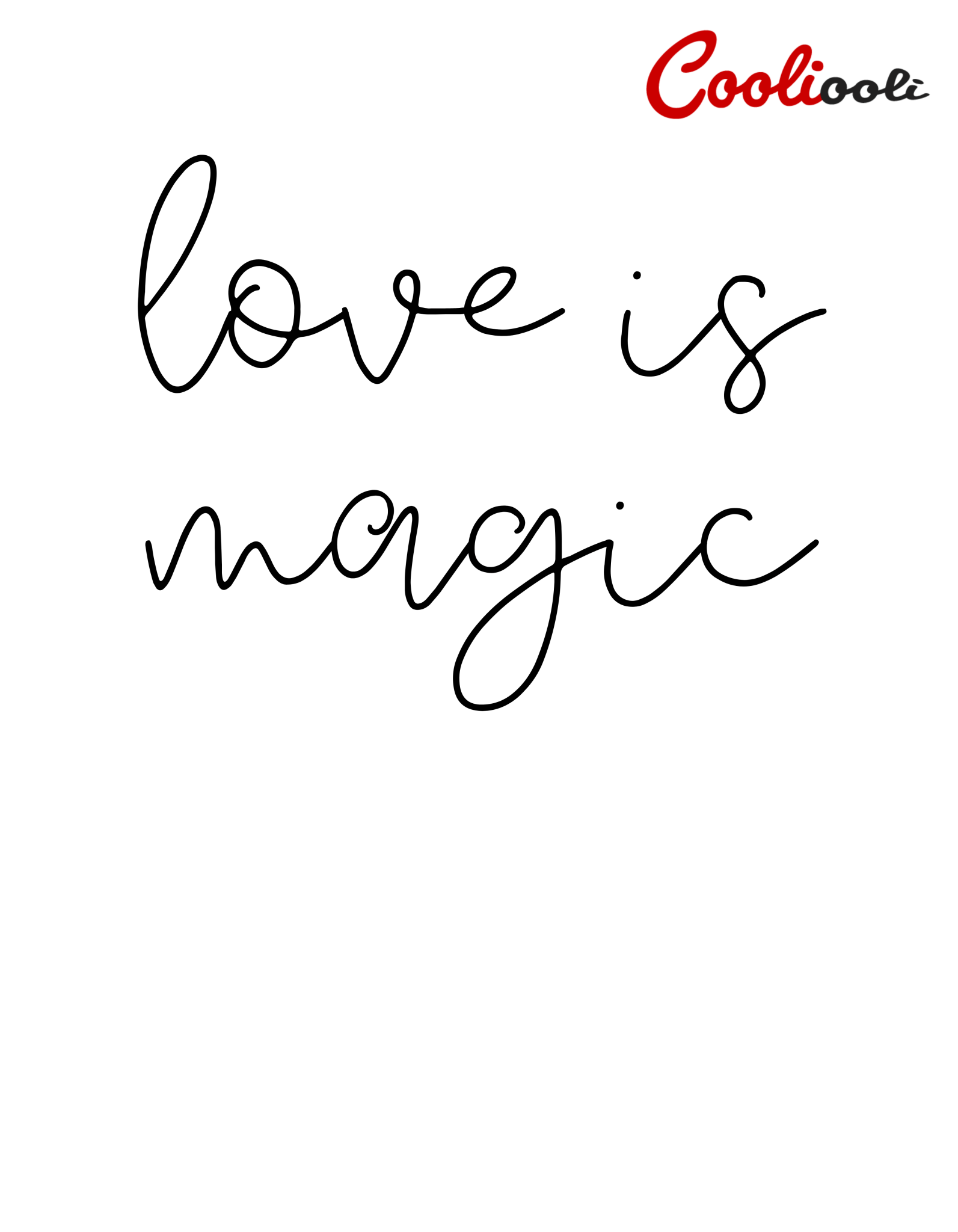 "Love is Magic" Fashion Tee - Cooliooli T-Shirt