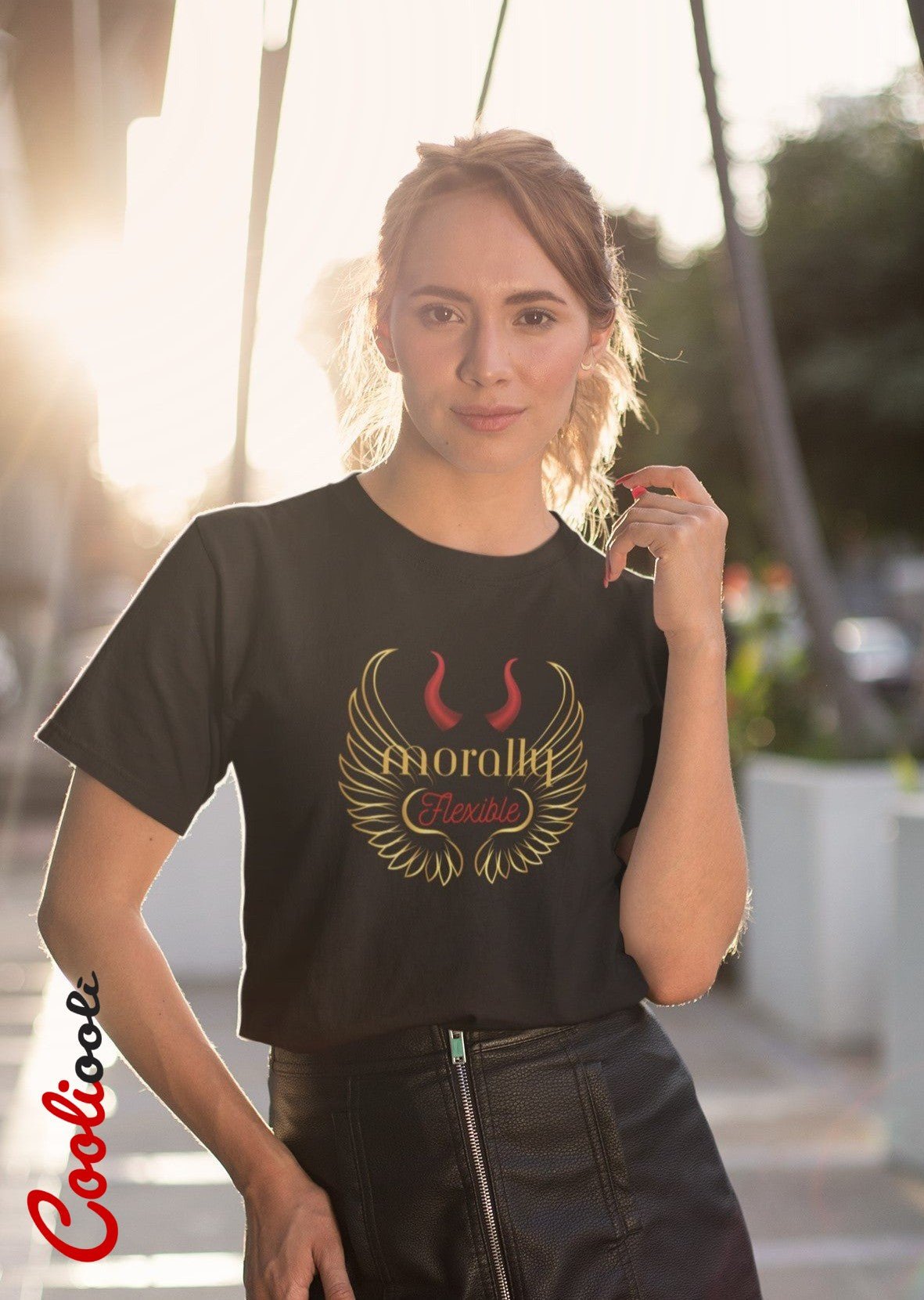 Morally Flexible Statement Tee - Cooliooli T-Shirt