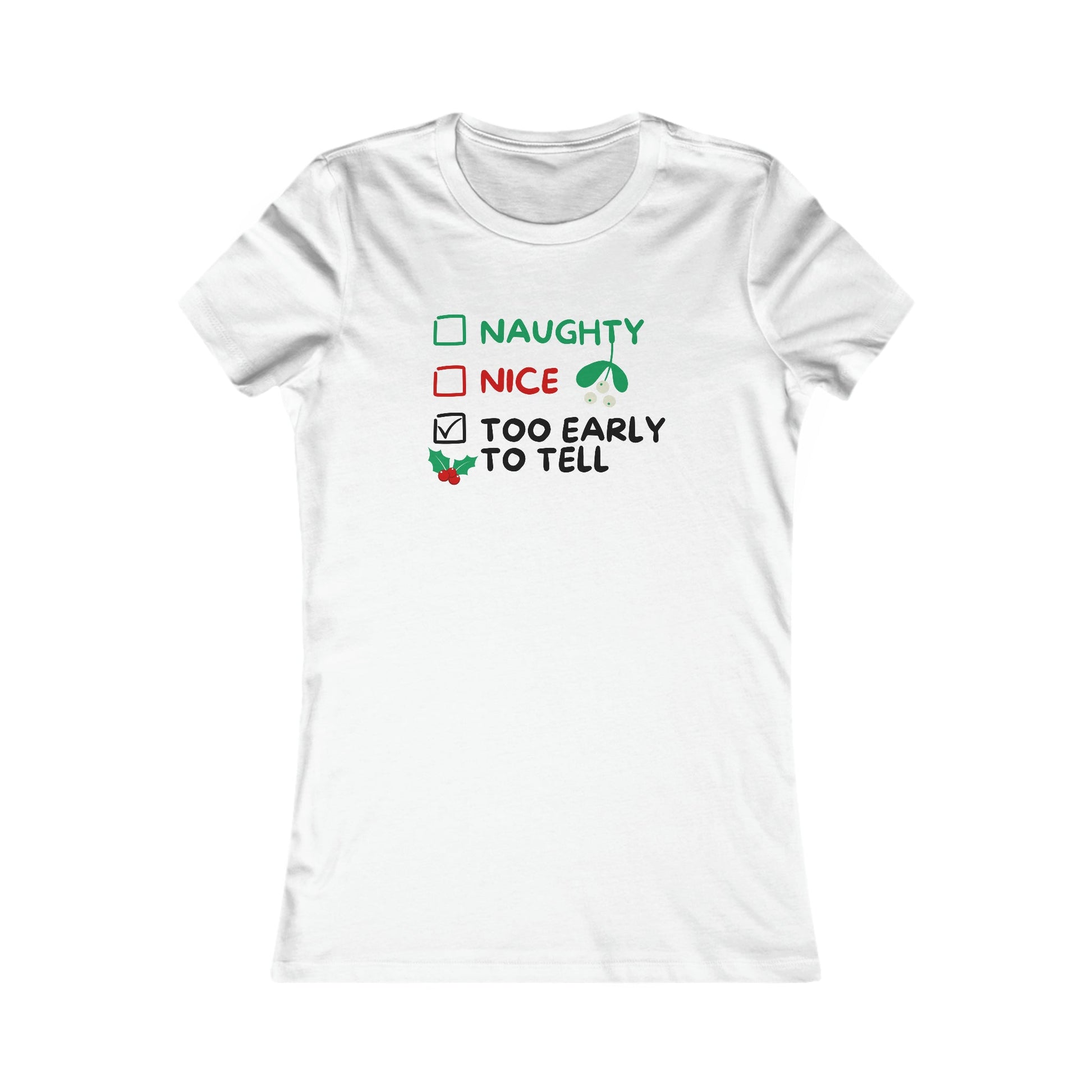 Naughty Or Nice Christmas Tee - Cooliooli T-Shirt
