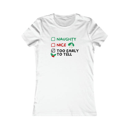 Naughty Or Nice Christmas Tee - Cooliooli T-Shirt