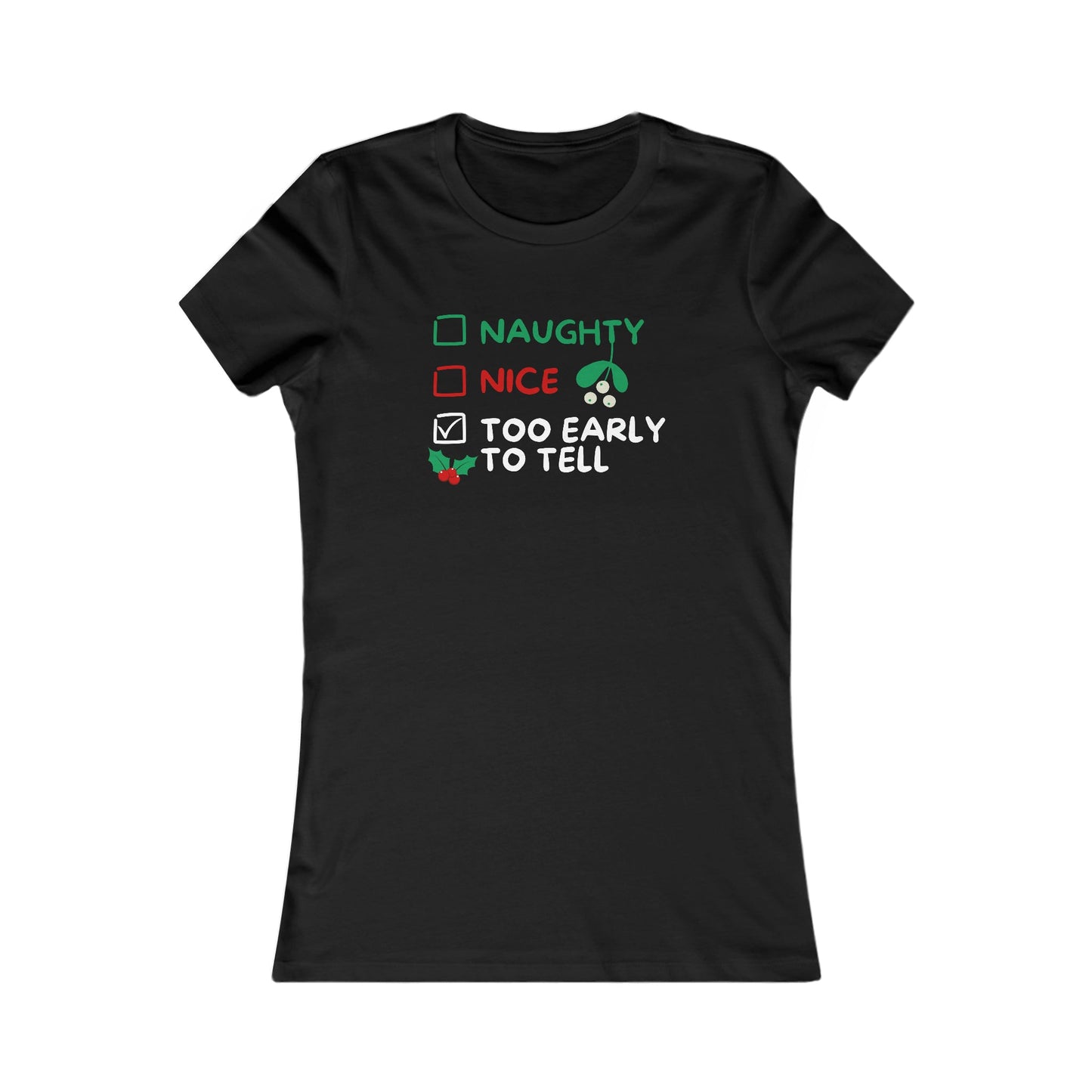 Naughty Or Nice Christmas Tee - Cooliooli T-Shirt