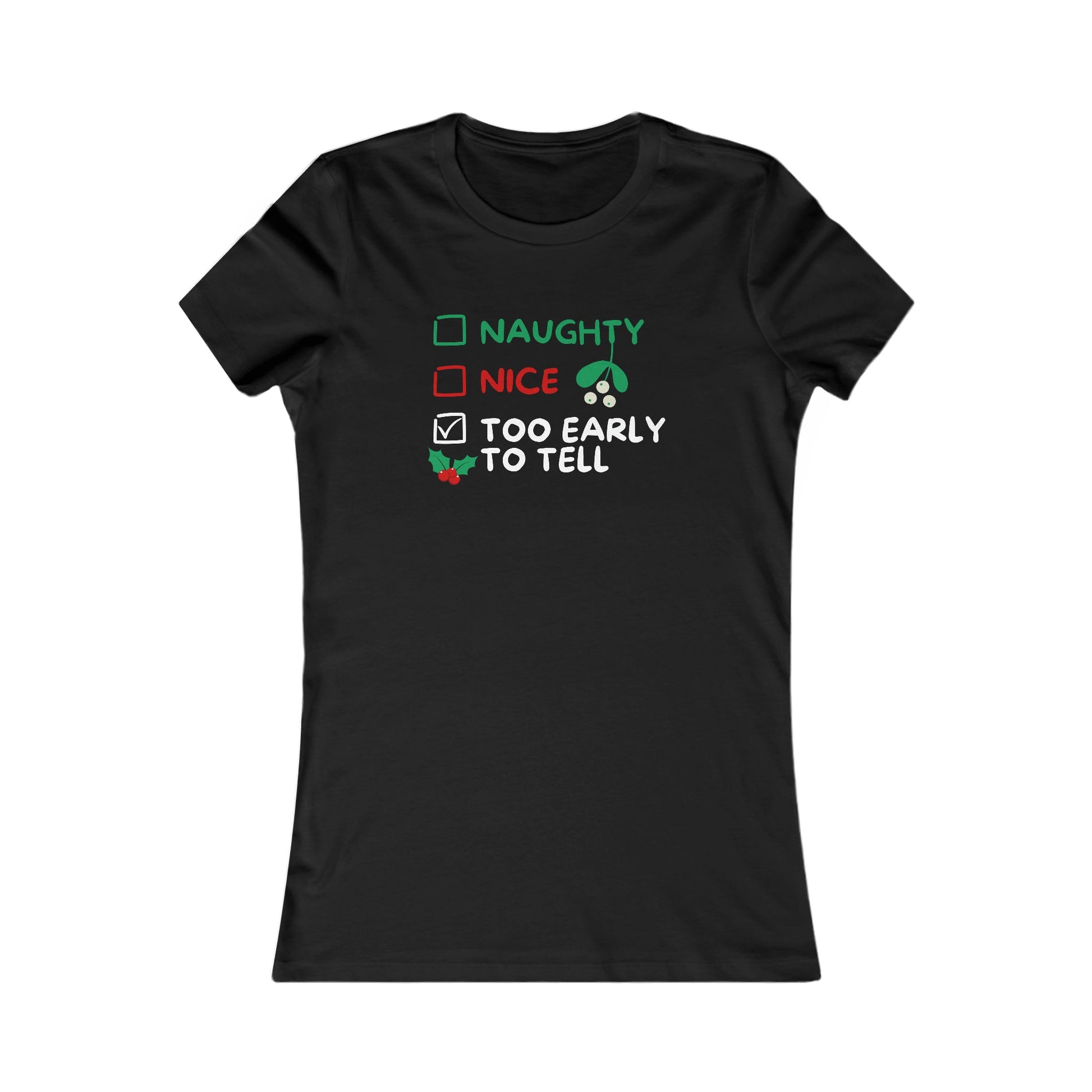 Naughty Or Nice Christmas Tee - Cooliooli T-Shirt
