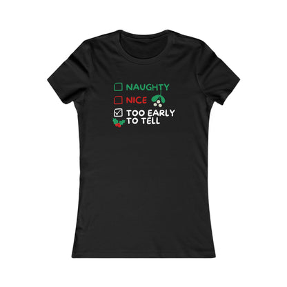 Naughty Or Nice Christmas Tee - Cooliooli T-Shirt