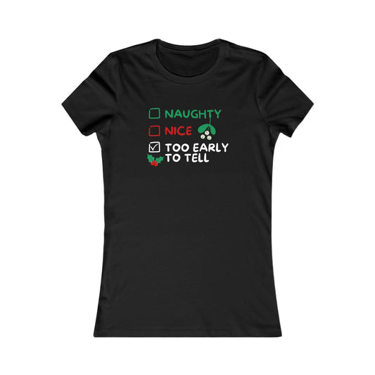 Naughty Or Nice Christmas Tee - Cooliooli T-Shirt