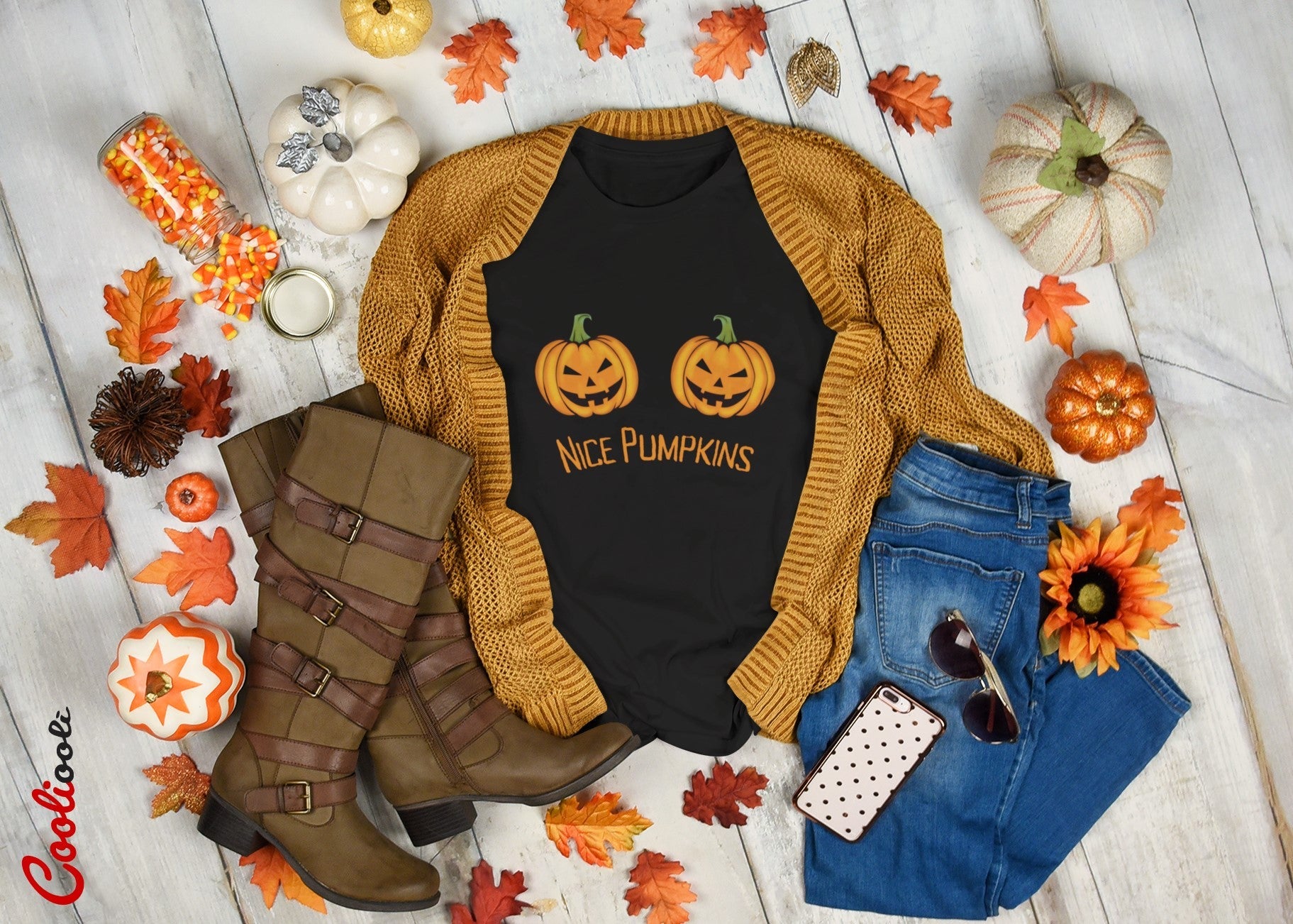 Nice Pumpkins Humorous Halloween Tee - Cooliooli T-Shirt