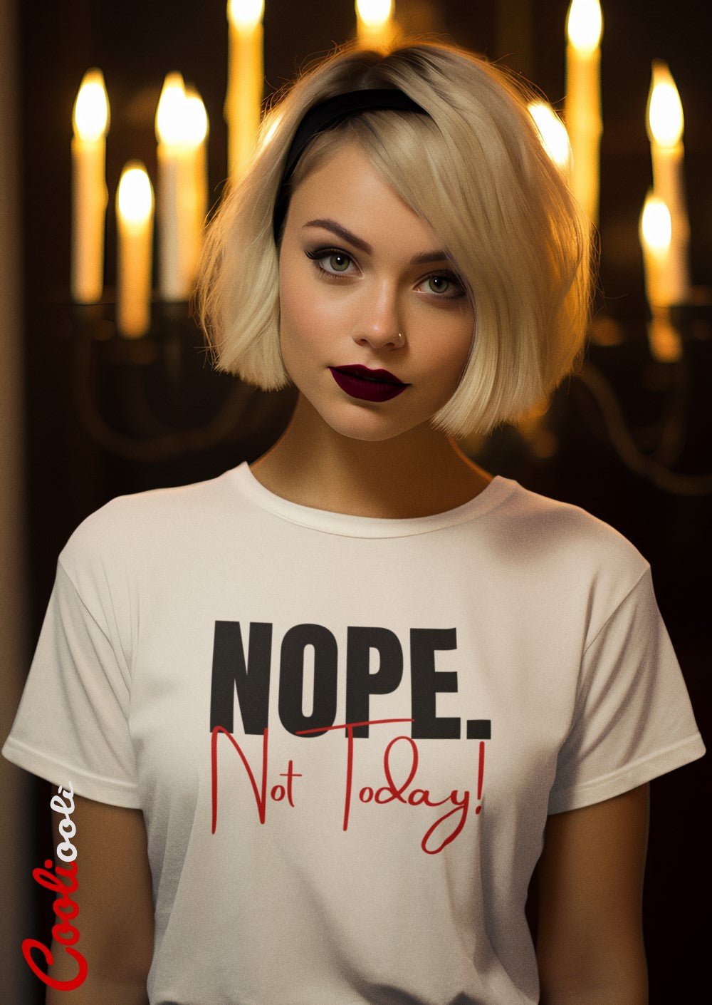 NOPE, Not Today - Assertive Tee for Assertive Girls - Cooliooli T-Shirt