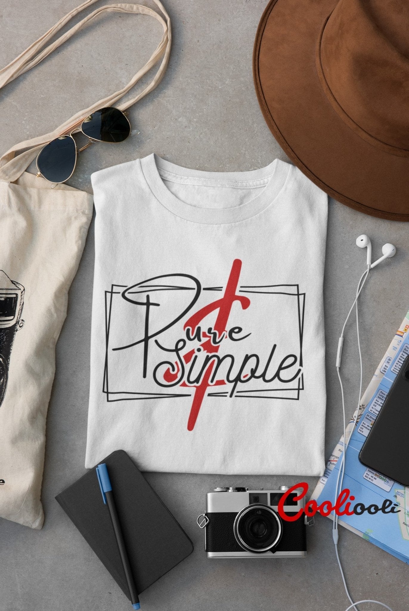 "Pure and Simple" Graphic T-Shirt - Cooliooli T-Shirt