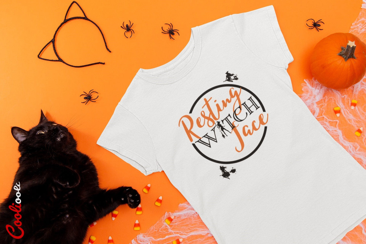 Resting Witch Face Halloween Tee - Cooliooli T-Shirt