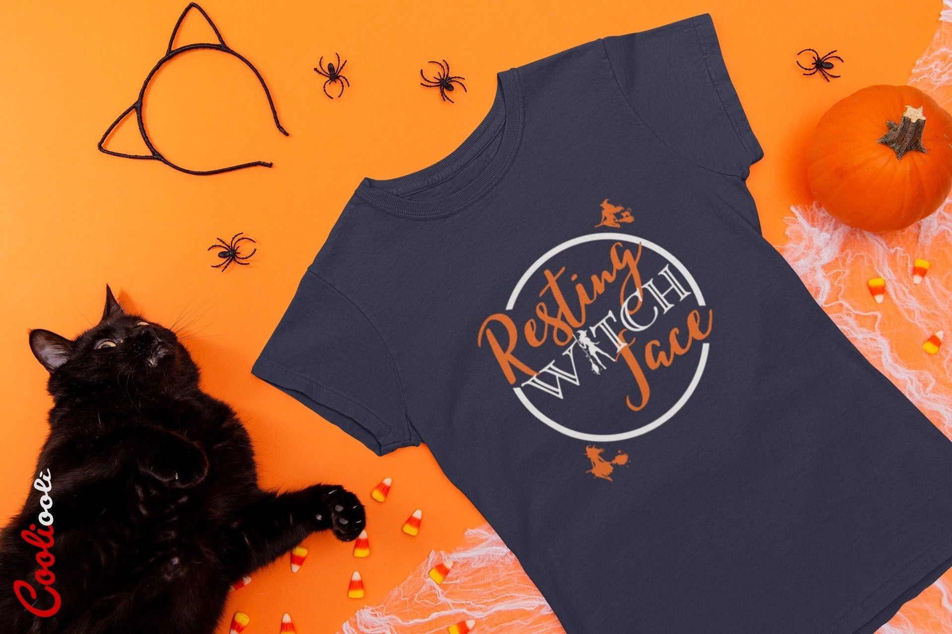 Resting Witch Face Halloween Tee - Cooliooli T-Shirt