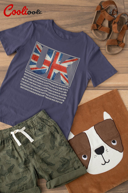 Union Jack - National Anthem Lyrics Tee - Cooliooli T-Shirt