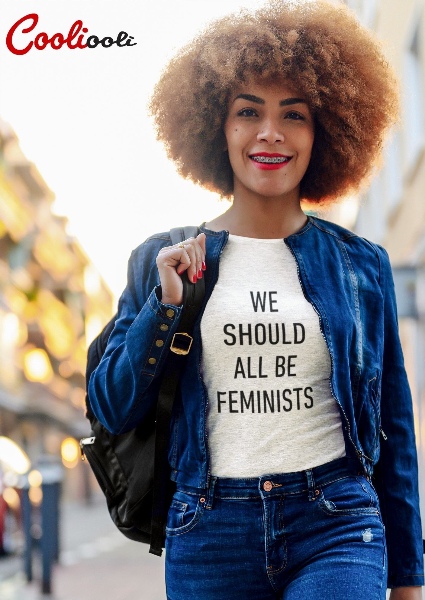 "We Should All Be Feminists" Insta Meme Phrase Tee - Cooliooli T-Shirt