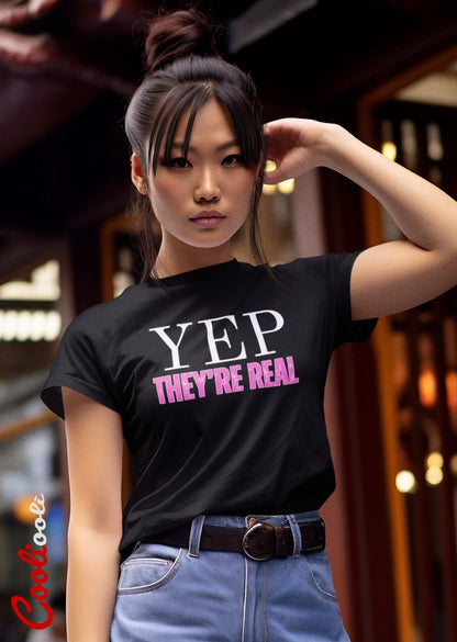 YEP, THEY'RE REAL - Confident Girl T-Shirt - Cooliooli T-Shirt